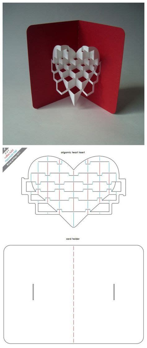 Pop-up fold card template example