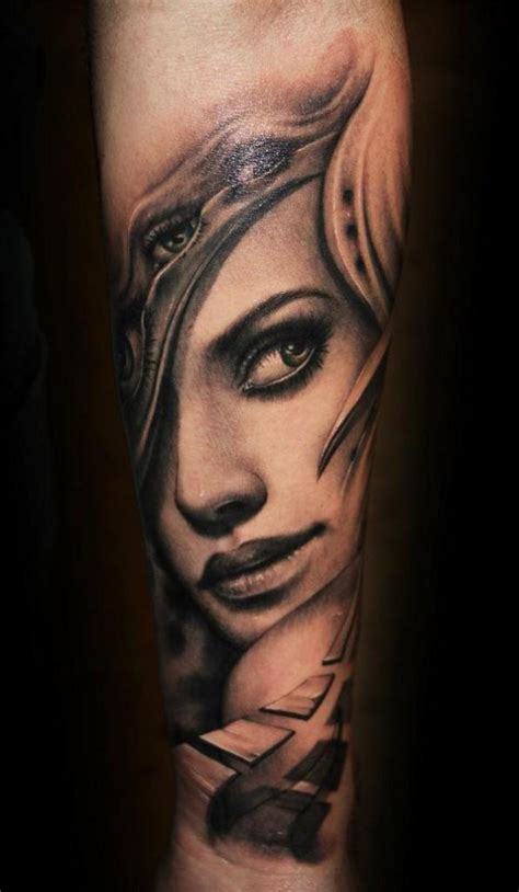 Portrait Art War Tattoo design