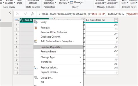 Power Query Consolidate Duplicate Rows