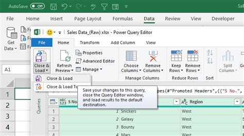 Power Query Worksheet Merge