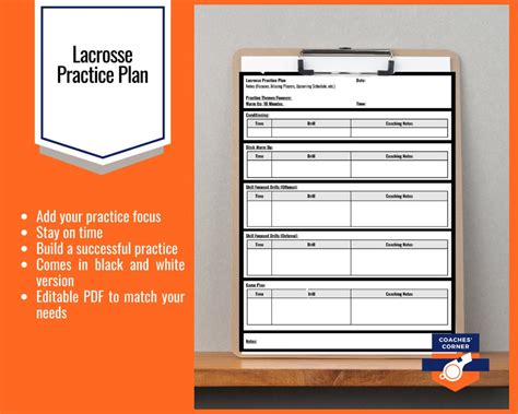 Practice Plan Template Example