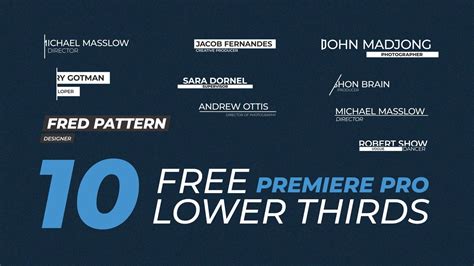 Premiere Lower Thirds Templates Download