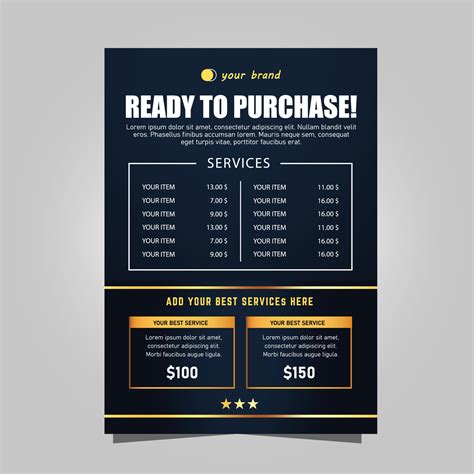 Price List Template Design