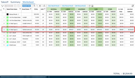 Prices Worksheet Tab Example 3