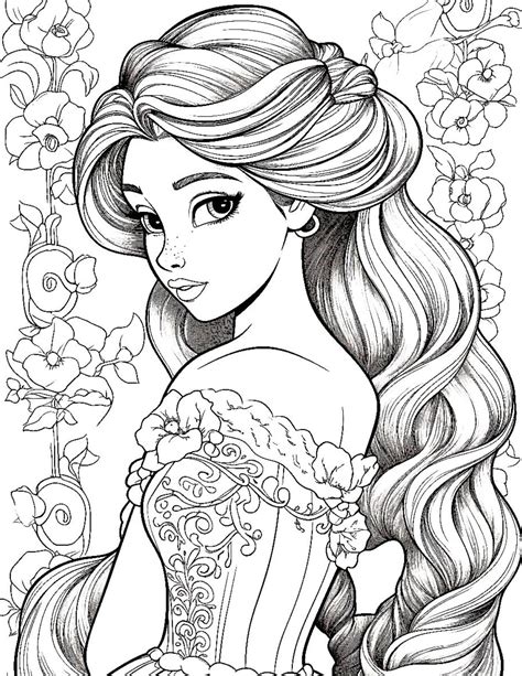 Princess Coloring Pages for Adults