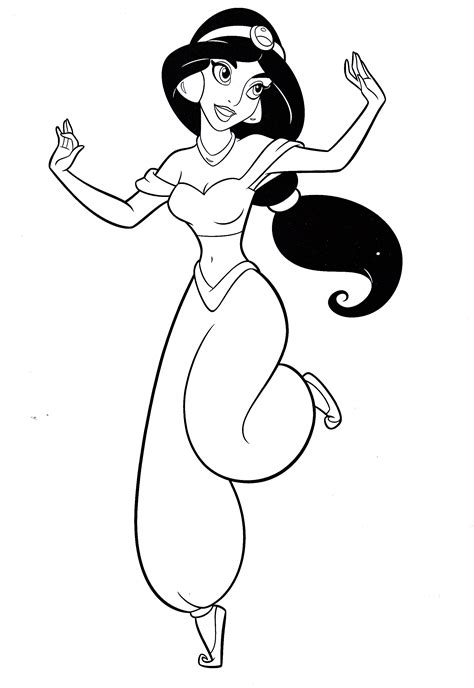 Princess Jasmine Coloring Pages