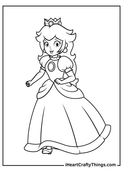 Princess Peach Coloring Pages