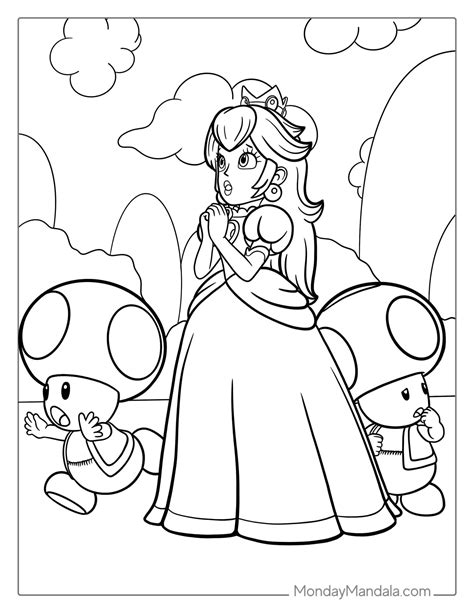 Princess Peach Coloring Pages