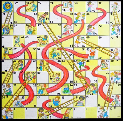 Print and Play Chutes and Ladders Board Game