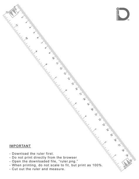 Printable Centimeter Ruler with Markings