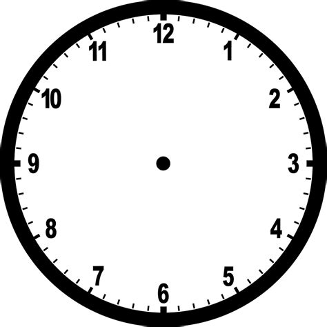 Printable Clock Face Template for Teaching