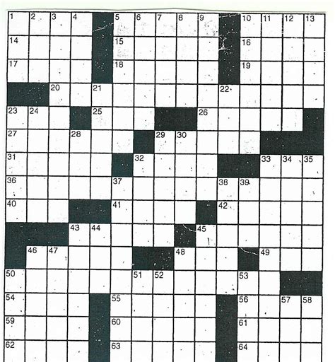 Printable Crossword Puzzle Template