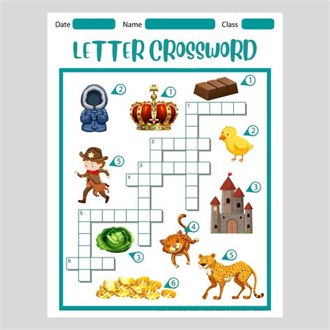 Printable Crossword Puzzles For Kids Story Telling