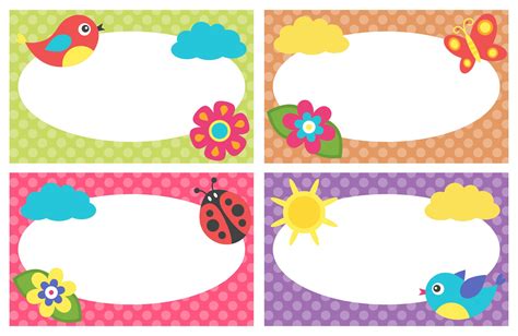 Printable Cubby Name Tags Ideas Example