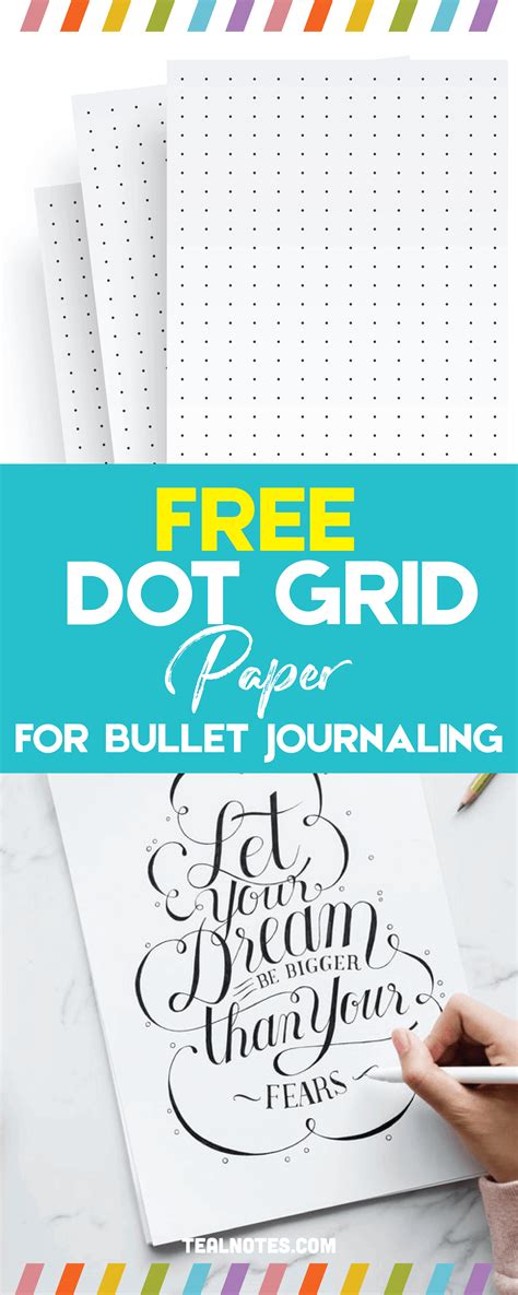 Printable Dot Grid Paper for Art Journals