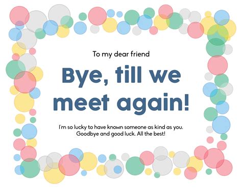 Printable Goodbye Cards