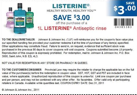 Printable Listerine Coupons Image