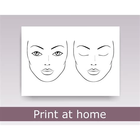 Printable Makeup Template for Evening Looks