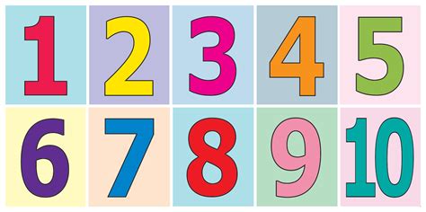 Printable Number Labels 1-10