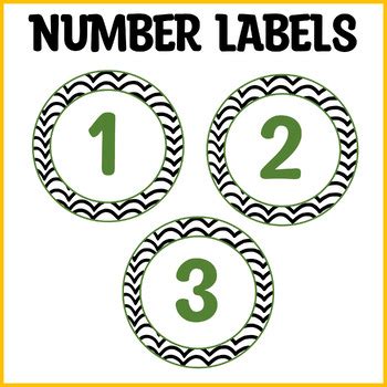 Printable Number Labels for Teachers