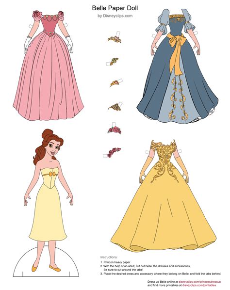 Features of Printable Princess Paper Dolls