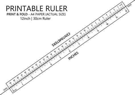 A printable ruler template with custom markings