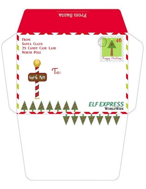 Free Printable Santa Envelopes From The North Pole