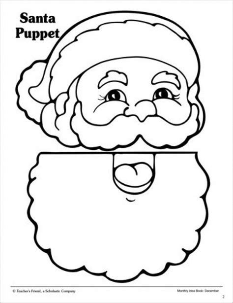 Printable Santa Puppet Idea