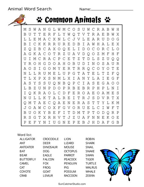 Printable Word Search Puzzle