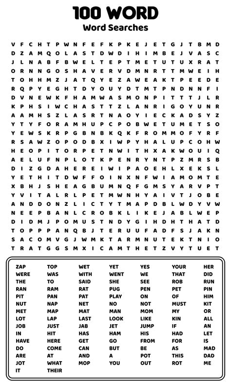 Printable Word Search Puzzle