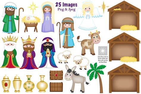 Printing Nativity Clipart Printables