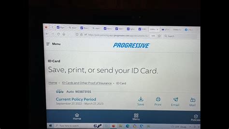 Progressive Insurance Card Printing Quality Example