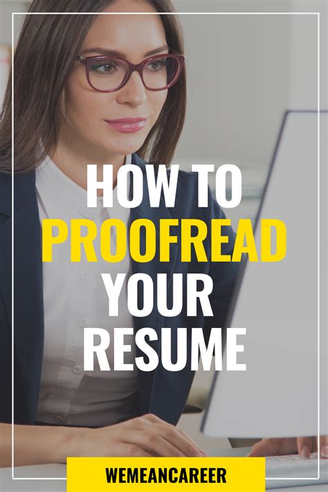 Proofread and Edit Your Resume