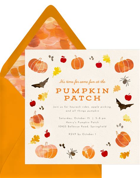 Pumpkin Patch Halloween Invitation