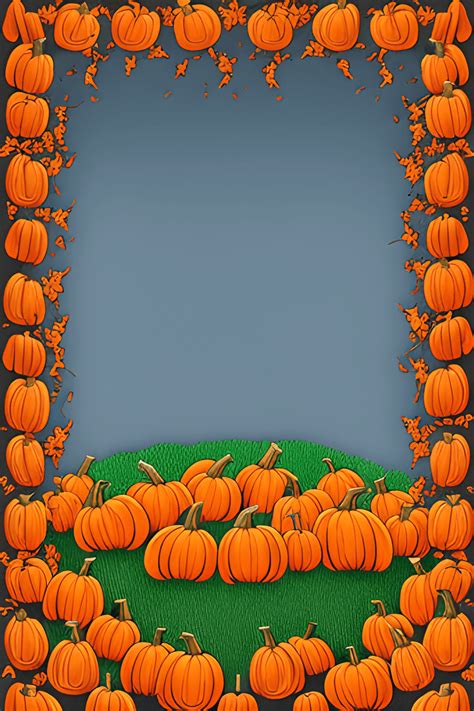 Pumpkin patch border for Thanksgiving