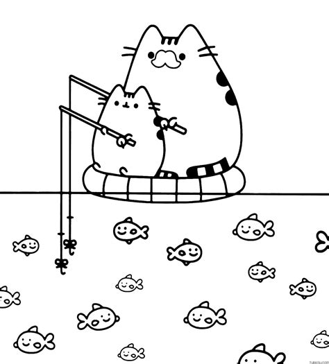 Pusheen coloring pages