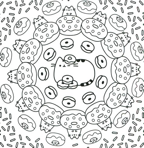 Pusheen juice coloring pages