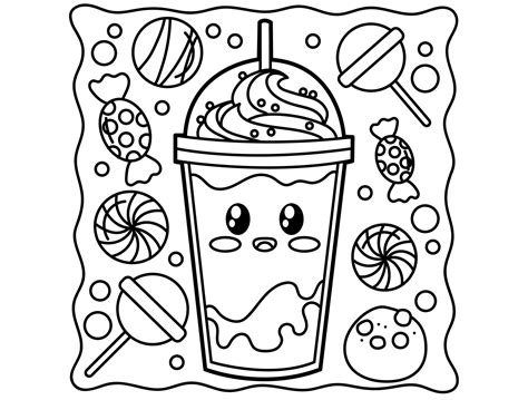 Pusheen smoothie coloring pages