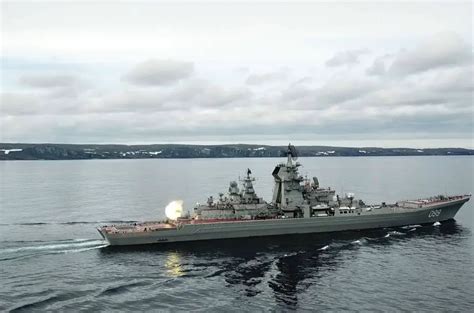 Pyotr Velikiy at sea