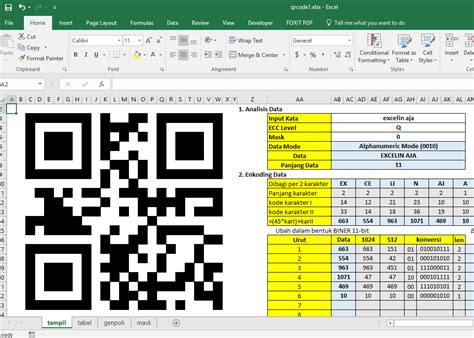 QR Code Fonts in Excel 1