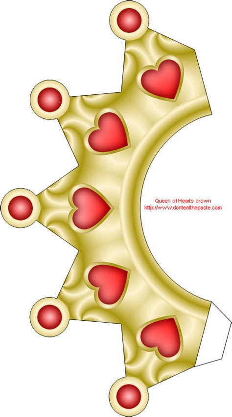 Queen of Hearts Crown Template Materials