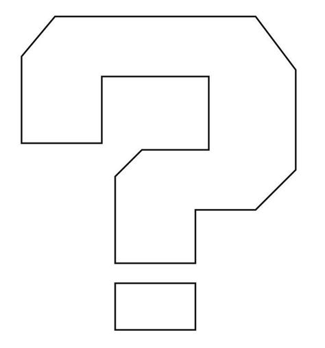 Question Mark Block Template Design