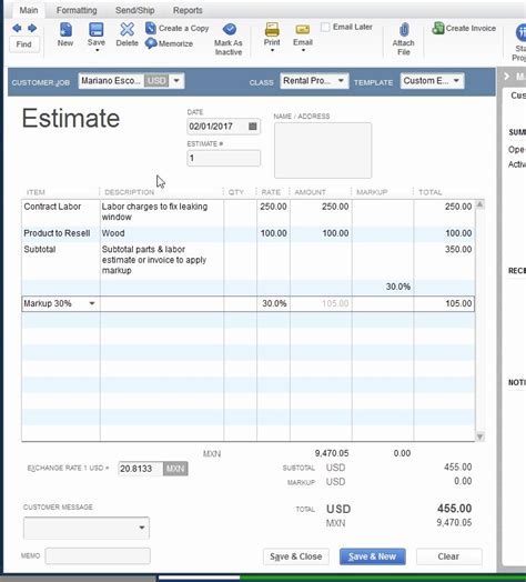 QuickBooks Check Template