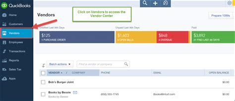 QuickBooks Online Vendors and Customers