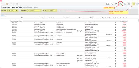 Quicken Excel Export