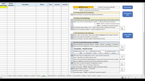 Quicken Excel Integration