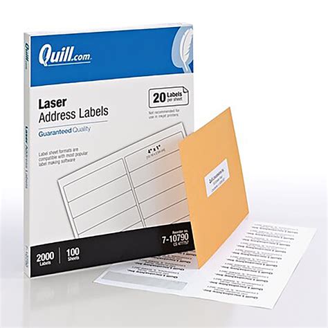 Quill Laser Labels Template PDF