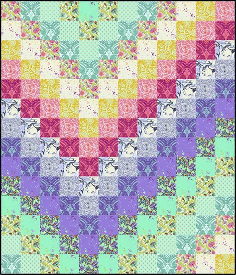 Modern chevron quilt template