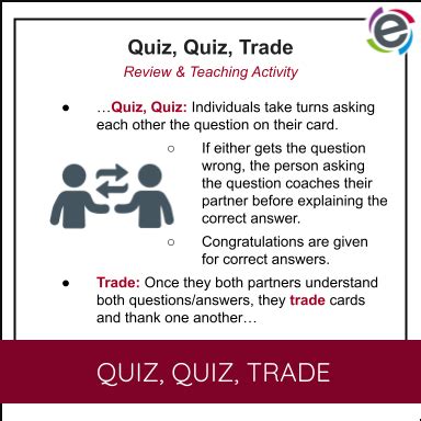 Quiz Quiz Trade Activity