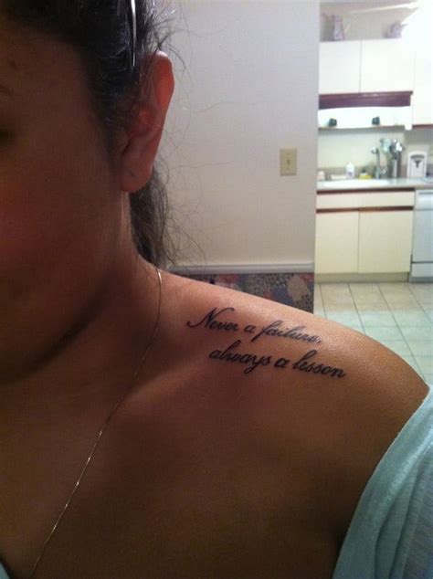 Quotes and Phrases Shoulder Tattoos